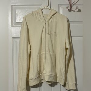 Victoria's Secret Women's Cream Hoodie Sz XXL Excellent Condition